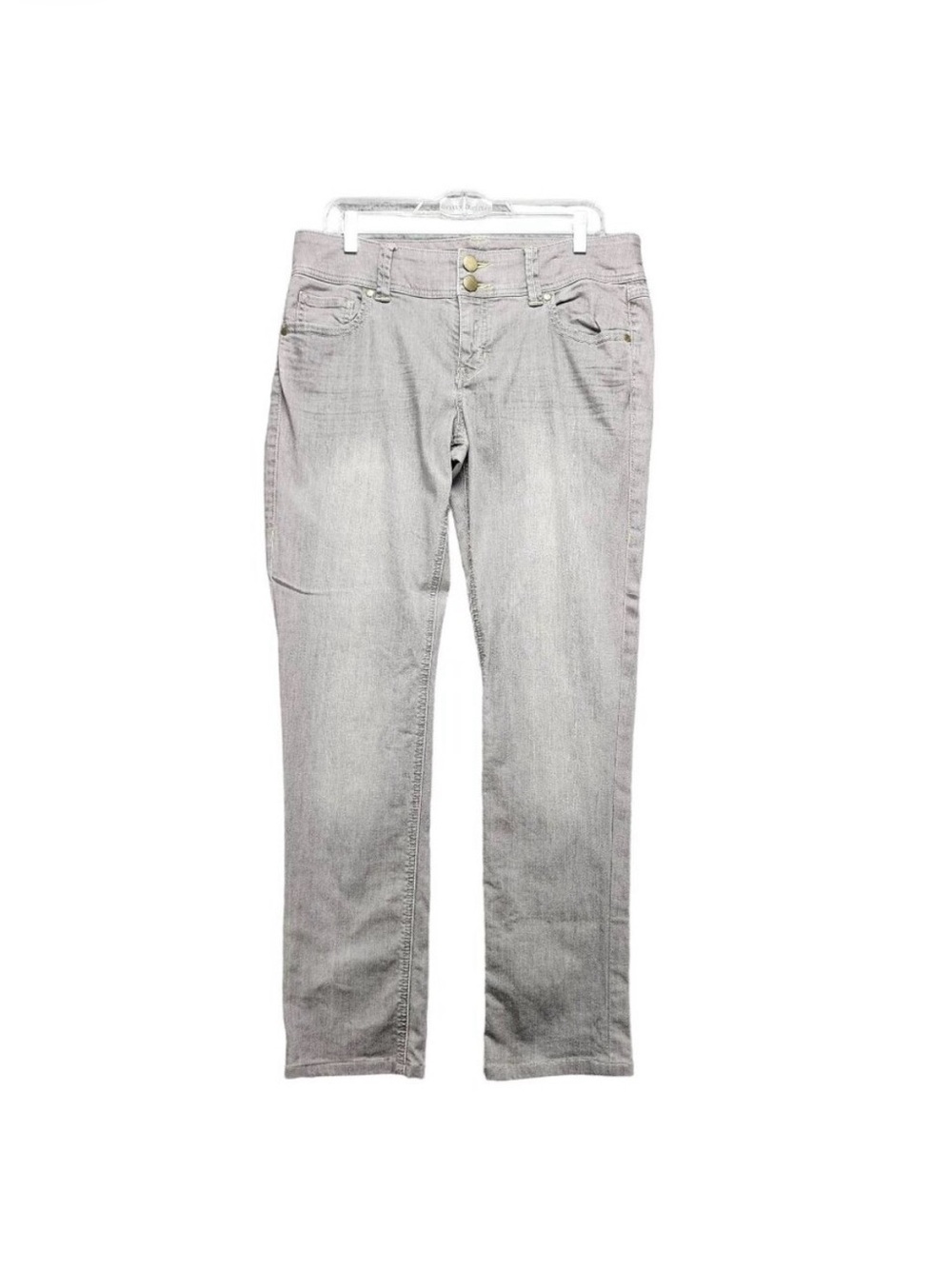 Cabi Jeans Womens 10 Gray Lou Lou Style 332 Stretch Straight Denim